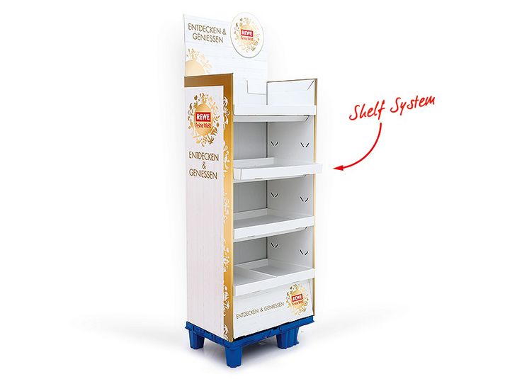 Product-carrying Displays - Shelf System REWE
